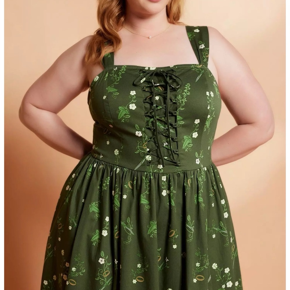 Her Universe The Lord Of The Rings Icons Lace-Up Corset Dress 2X 18 20 — RARE! - Picture 5 of 13